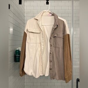 Colorblock Button-Up Shirt